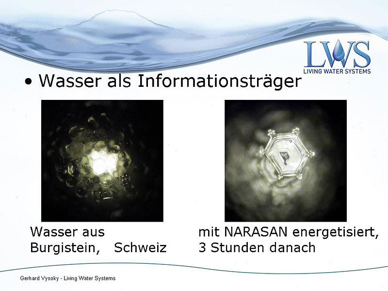 Dieses Bild zeigt Wasserkristalle nach Masaru Emoto